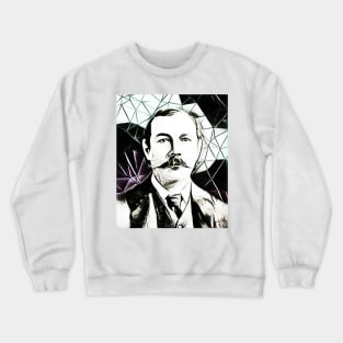 Arthur Conan Doyle Black and White Portrait | Arthur Conan Doyle Artwork 4 Crewneck Sweatshirt
